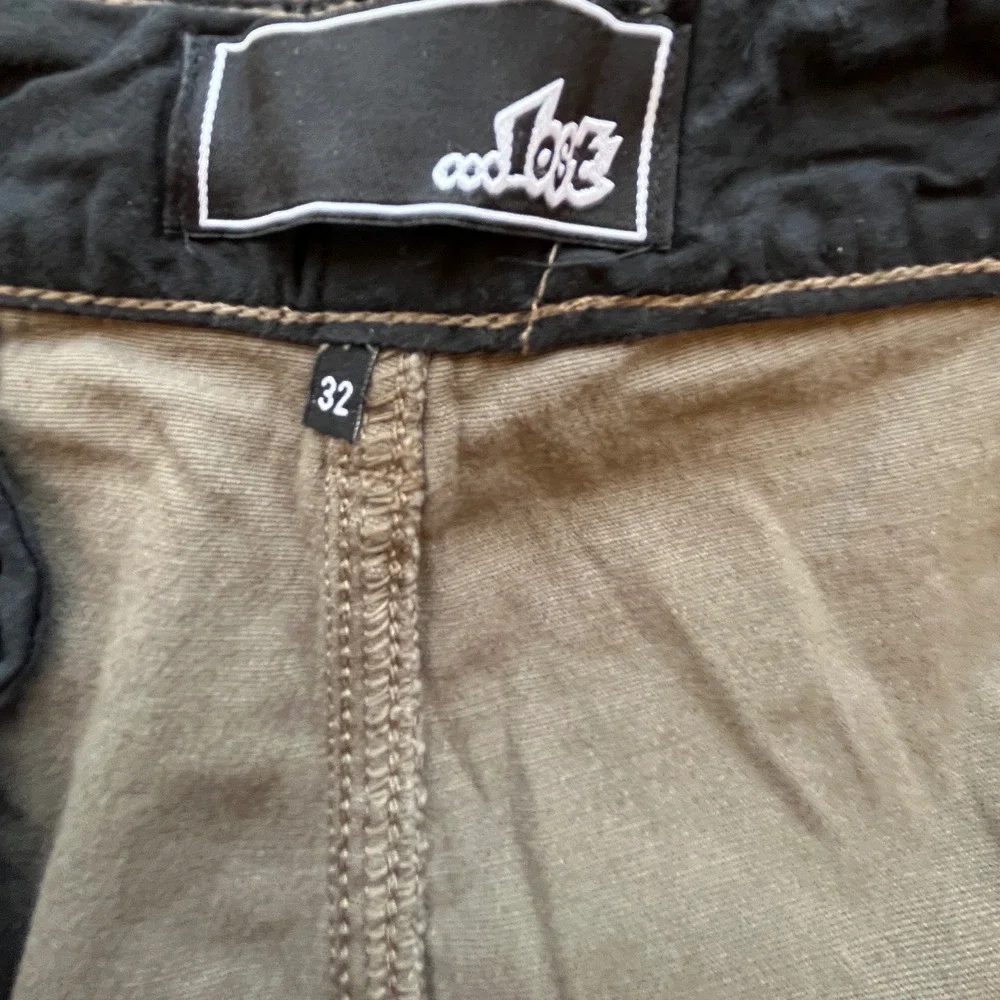 Lost Enterprise Mens Chino Walk Shorts Olive Brown Stretch Cotton Size 32